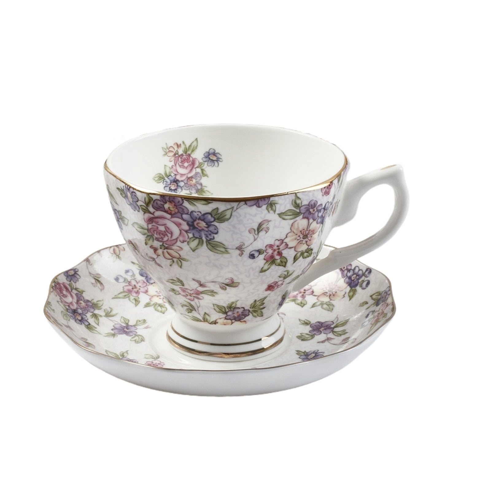 Coffee Cups Set Porcelain Coffee Mug, Vintage Bone China Tea Cup Floral  Design, Ceramic Coffee Cup, For Home Office And Restaurant Elegant -  Walmart.com