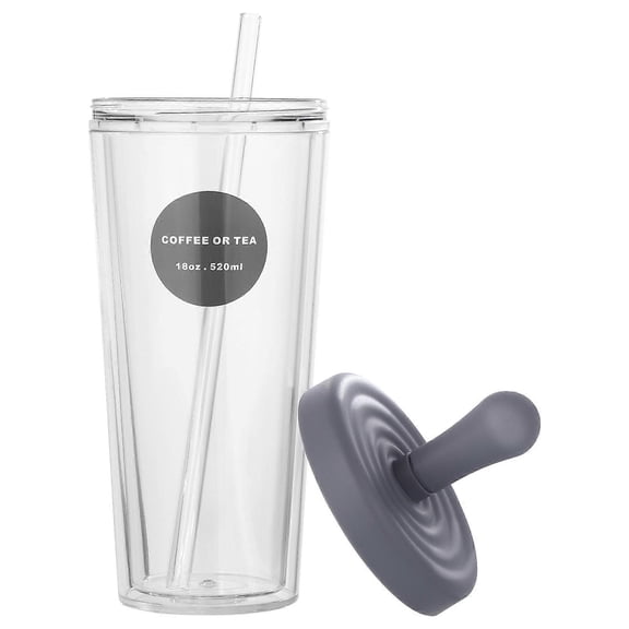 Coffee Cups With Lids Tumbler Cup Double Layer Adults Camping Prevent Spills 1Pack