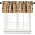 thumbnail image 1 of Coffee Curtain Valance Coffee Words Different Typographies Beans Cups Vintage Backdrop Curtain Valance for Kitchen Living Room Decor 54"x18", 1 of 5