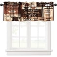 Coffee Curtain Valance, Polyester Window Valances for Bathroom, Rod ...