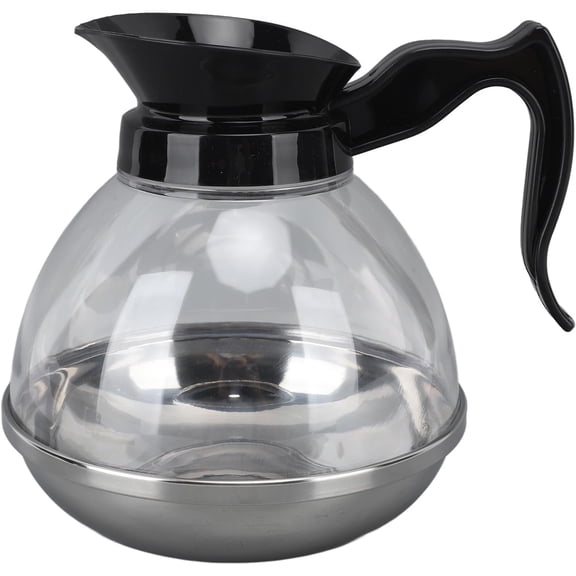 Coffee Decanter Pot, 1.2QT Universal Coffee Pot Commercial Coffee Maker Pot Replacement with Black Handle for Coffee Machine Stove Reusable
