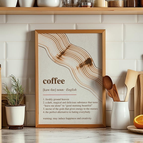 Coffee Definition Kitchen Unframed Paper Print