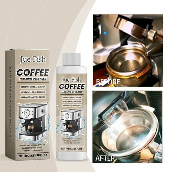 Coffee Descaler 100ml - Stain Remover for Coffee Maker - Fast-Acting Descaling Solution