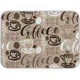 thumbnail image 1 of Coffee Dish Drying Mat 16 x 18 Inch Coffee Drying Mat with High Absorbent Reversible Microfiber Coffee Kitchen Mat Dish Rack Pad Dish Drainer Mat Brown Coffee Mat for Kitchen Counter Coffee Bar, 1 of 6