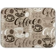 thumbnail image 1 of Coffee Dish Drying Mat 18 x 24 Inch Large Coffee Drying Mat with High Absorbent Reversible Microfiber Coffee Bean Dish Rack Pad Dish Drainer Mat Brown Coffee Mat for Kitchen Counter Coffee Bar, 1 of 6