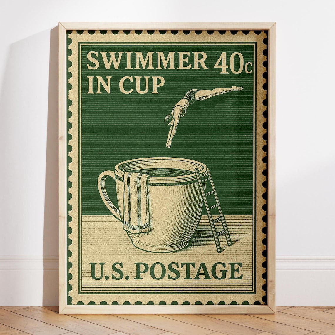 Posterlounge Good Morning, Coffee Stampa su tela 20 x 30 cm Giallo Quadri Decorazione per pareti