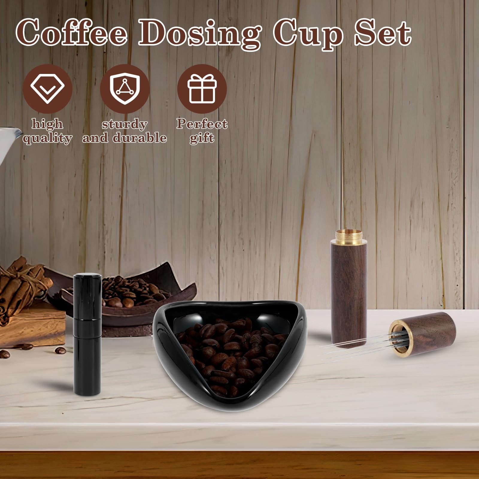 Coffee Dosing Cup And 8ml Spray Bottle Set Ceramic Dosing Tray Kit With