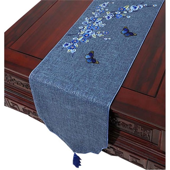 Coffee Drape Linen Runner Modern Chinese Tablecloth