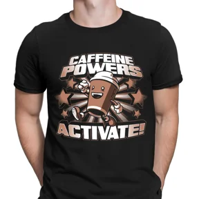 Coffee Drinks Lover Gift Funny Humor Joke Mens T-Shirts Tee Top #D