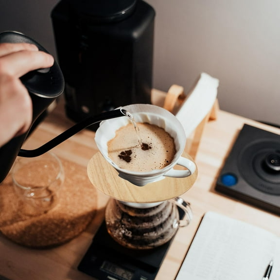 Coffee Dripper Bracket Filtering drip Convenient Manual C Dripper Rack Coffee Dripper Wood Base for Restaurants Office Home Cafe