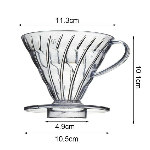 Coffee Dripper Resin Drip Coffee Funnel Filter Cup V01 V02 Coffee Filter Pot
