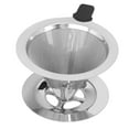 thumbnail image 1 of Coffee Dripper for Single Cup Brew,Stainless Steel Slow Drip Coffee Filter Metal Cone Paperless Reusable Cup Coffee Maker Non-slip Cup [1‑2 Cups], 1 of 8