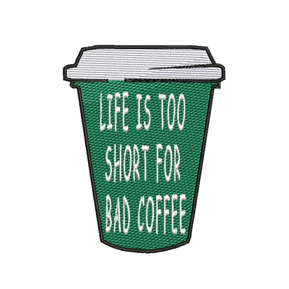 Coffee Embroidered Patch Iron-On Applique, Cosplay Vest Clothing Badge Back Packs Uniform