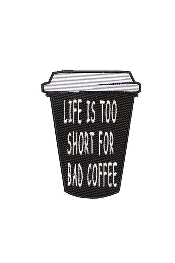 Coffee Embroidered Patch Iron-On Applique, Cosplay Vest Clothing Badge Back Packs Uniform