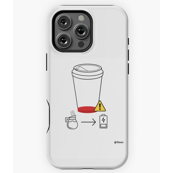 Coffee Energy Needs Recharging Funny N5560 Phone Case for iPhone 17 16 15 14 13 12 11 Pro Max