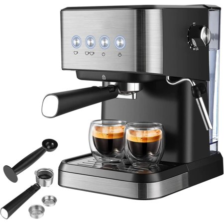 Coffee Espresso Machine, 20 Bar Semi-Automatic Espresso Machine with Milk Frother Steam Wand, Coffee Maker for Cappuccino, Latte, Espresso Machines for Home, 50oz Removable Water Tank