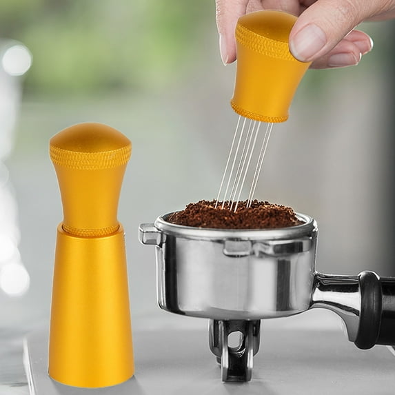 Coffee Espresso WDT Tool with Clump Crushing Needle, Portable Stainless Steel Coffee Stirrer and Distributor for Even Extraction and Better Crema
