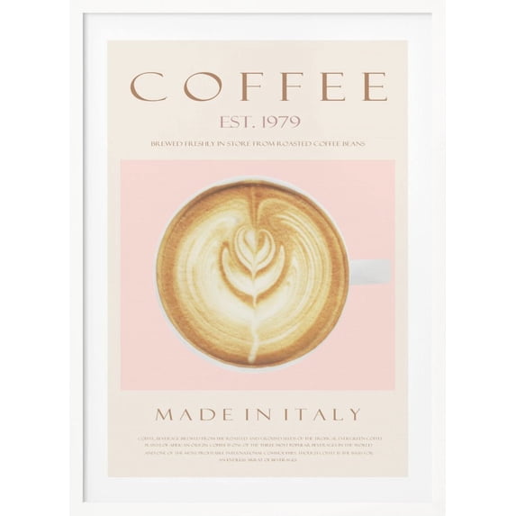 Coffee Est. 1979 Framed Art Modern Wall Decor
