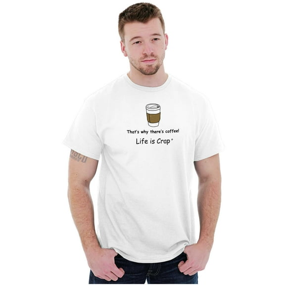 Coffee Exists Cute Funny Caffeine Men's Graphic T Shirt Tees Brisco Brands L