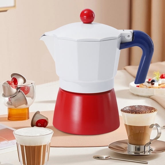Coffee Extraction Pot Hand Brew Coffee Maker Stovetop Moka Pot - Drip Coffee Percolator for Home Kitchen Office Use Iron 1 Pack