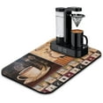 thumbnail image 1 of Coffee Farmhouse Plaid Coffee Bar Mat Accessories for Countertop Absorbent Hide Stain Dish Drying Mats for Kitchen Counter Draining Pad Under Coffee Maker Coffee Pot Espresso Machine 19.5x12in, 1 of 7