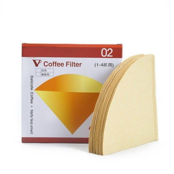 Coffee Filter 8-12 cup, Unbleached Natural Paper, No Blowout, Disposable for Pour Over and Drip Coffee Maker, 100 Count