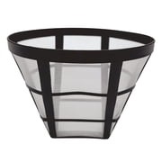 Coffee Filter Basket, Reusable Cone Coffee Filter, #4 Replacement Filter, Drip Coffee Maker Accessory, Compatible With 8-12 Cup Coffee Machine, Durable Basket Filter for Home Co,Black