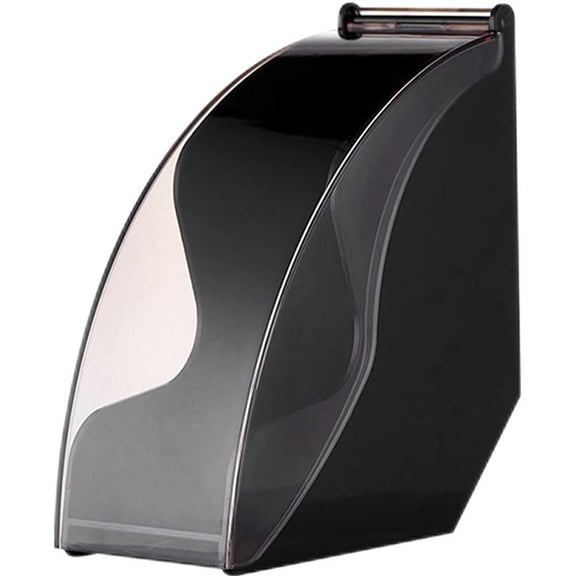 Coffee Filter Holder Storage Coffee Filter Paper Dispenser Rack with Dustproof Coverand Cone Coffee Filtersblack