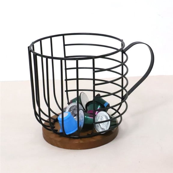 Coffee Filter Holder with Lid, Coffee Filters Storage, Wooden Coffee Filter Container Basket, Round Capacity