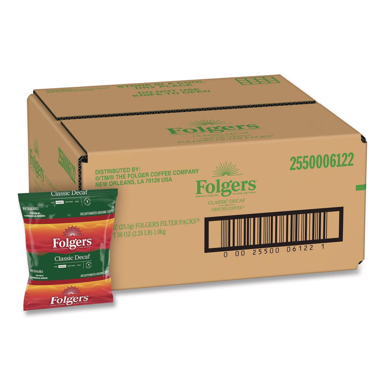 Coffee Filter Packs Decaffeinated Classic Roast 9/10oz 10/Pack 4 Packs/Carton 2550006122