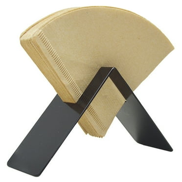 Coffee Filter Paper Holder Wooden Storage Rack Coffee Accessories Cone Coffee Filter Container Dust-proof Filter Box