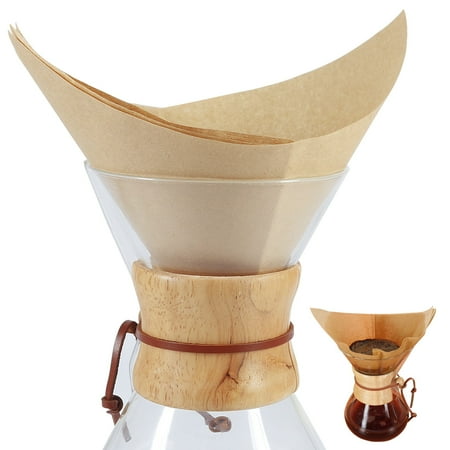 Coffee Filter, Squares, Natural Unbleached Disposable Coffee Filter Papers for Pour Over Coffee Maker 50PCS