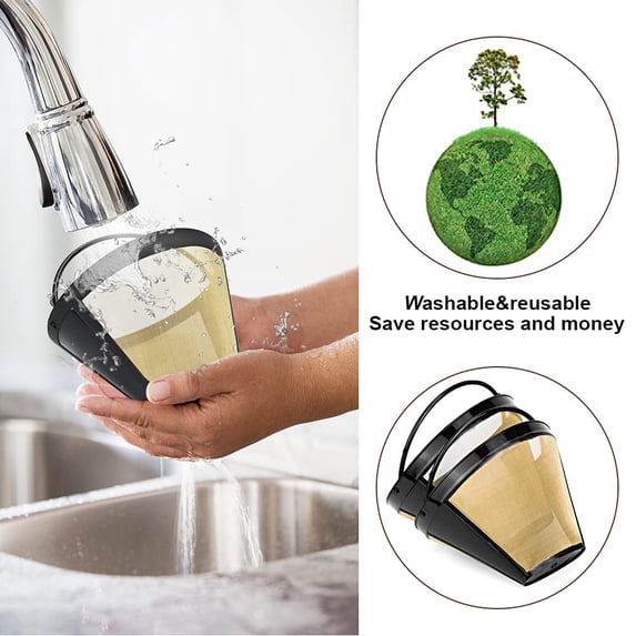 Coffee Filter for Ninja 2pcs K Cup Coffee Pods and 1pcs Coffee Maker Filter