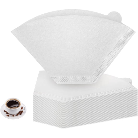 Coffee Filters #2 Cone Paper, 200 Count White Disposable Natural Coffee Filter Paper for Pour Over and Drip Coffee Makers, #2 Cone Filter U-Shaped (2-6 Cup)