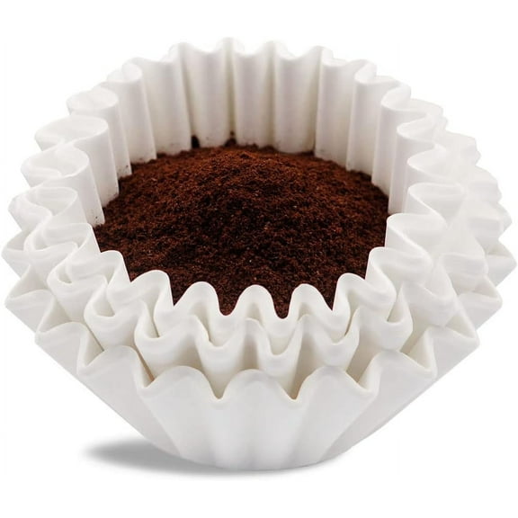 Coffee Filters 8-12 Cup, 7.87 inch x 3.25 inch, 100 Count Basket Coffee Filters, White Disposable 8 to 12 Cup Coffee Filter Paper
