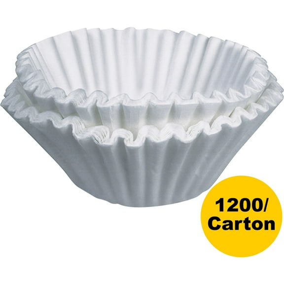 Coffee Filters, 8 To 12 Cup Size, Flat Bottom, 100/pack, 12 Packs/carton | Bundle of 5 Cartons