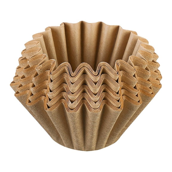 Coffee Filters Basket Paper for Small Coffee Makers, Pour Over Single Pot, Disposable Filter Papers, 3X2In (100Pcs) Brown