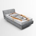 thumbnail image 1 of Coffee Fitted Sheet, Outline Take Away Cup on Spilled Drink Watercolor Splashes, Soft Decorative Fabric Bedding All-Round Elastic Pocket, Twin Size, Brown Grey, by Ambesonne, 1 of 2