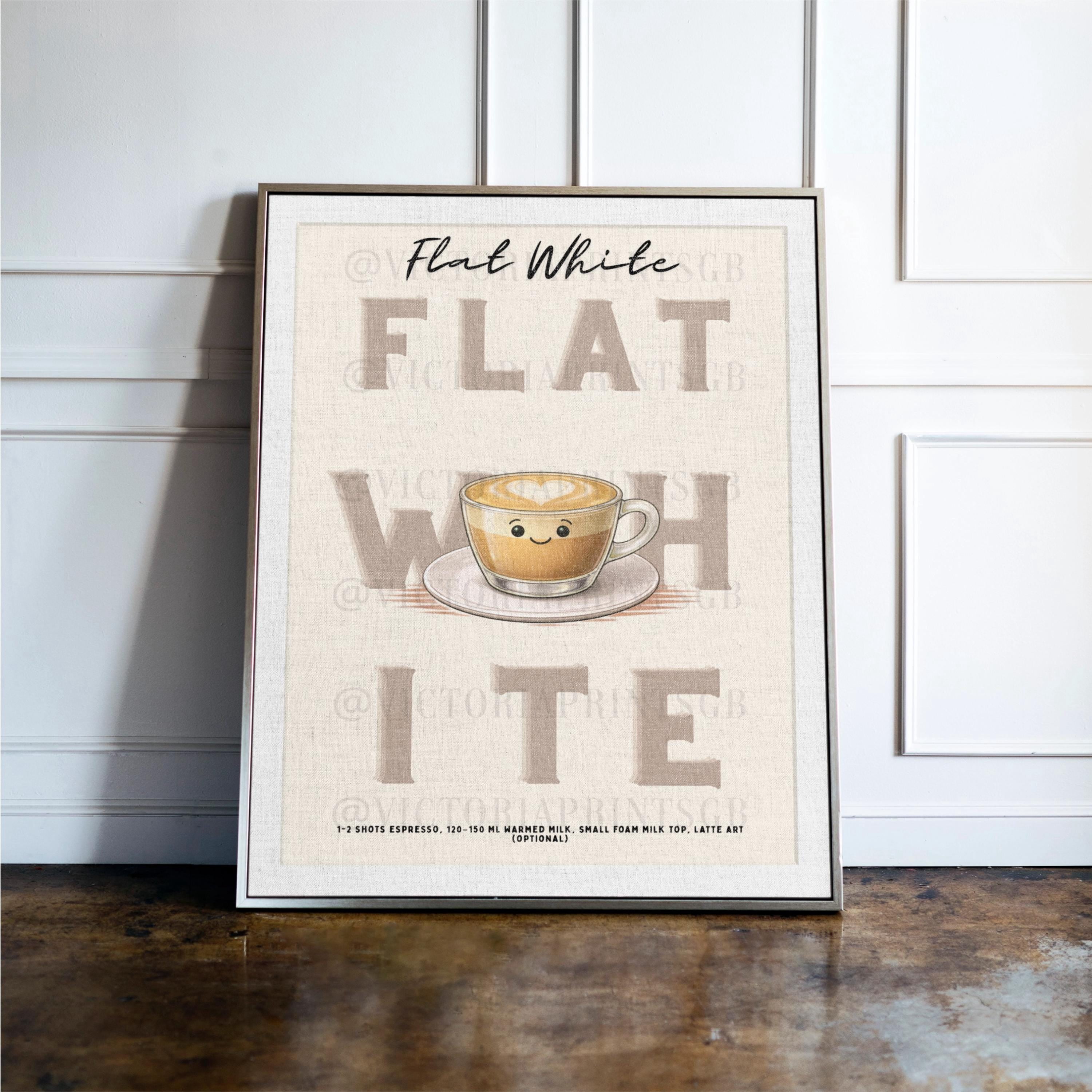 Coffee Flat Kitchen Cafe Barista Guide Lover Coffee Station Art Kitchen ...