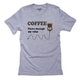 thumbnail image 1 of Coffee Flows Through My Veins IV Graphic Men's Grey T-Shirt, 1 of 2