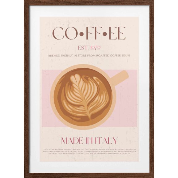 Coffee Framed Art Modern Wall Decor