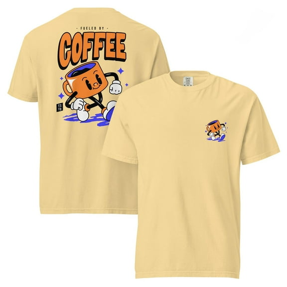 Coffee Fueled Tee, Retro Coffee T-shirt, Vintage Barista Shirt, Coffee Lovers Cafe Tee, Summer Party Shirt