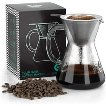 Coffee Gator Paperless Pour Over Coffee Dripper Brewer 14oz Clear