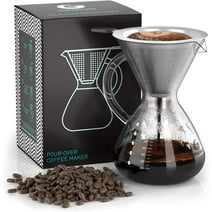 Coffee Gator Pour Over Brewer, Paperless Hand-Drip Coffee Maker, 27oz