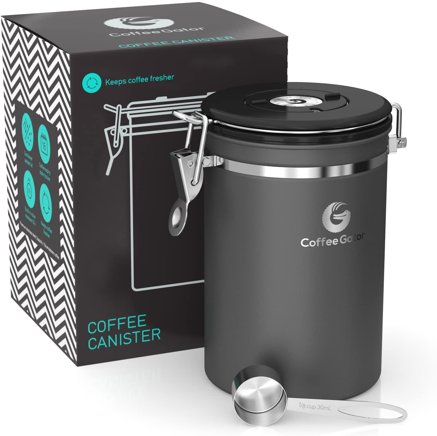 https://i5.walmartimages.com/seo/Coffee-Gator-Stainless-Steel-Coffee-Storage-Canister-with-Date-Tracker-CO2-Release-Valve-and-Measuring-Scoop-Large-Black_c5d9440b-5df1-45f1-90e7-846b54425a5a.3ffbf209edc13aea65d8f3ab62b479e8.jpeg