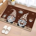 thumbnail image 1 of Coffee Gnomes Bathroom Rug Washable 2x3 Entryway Rug Non Slip Coffee Beans Cups Brown Front Door Mat Low Pile Indoor Doormat Throw Floor Carpet for Kitchen Bedroom Entrance, 1 of 8