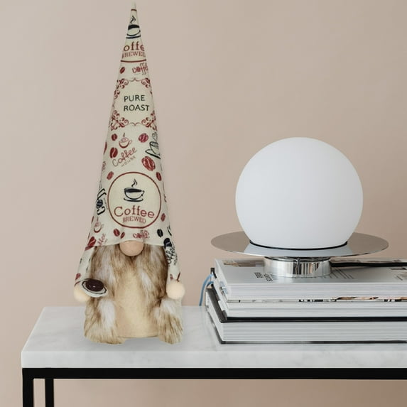 Coffee Gnomes Coffee Bar Decor Gnomes Swedish Tomte Coffee Station Collectible Figurines Plush Coffee Table Decor for Living Room Kitchen