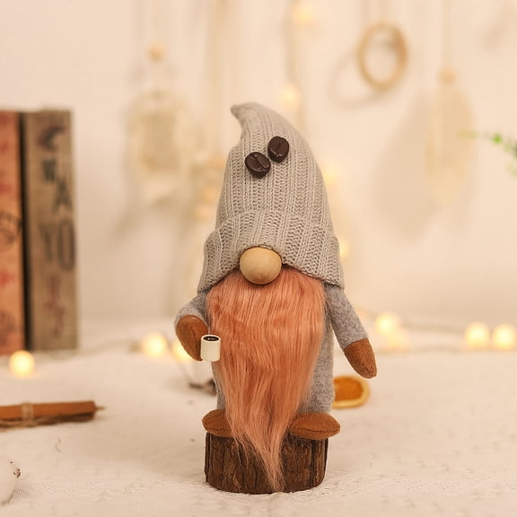 Coffee Gnomes Plush Doll Coffee Bar Swedish Tomte Gnome Decoration Farmhouse Home Decor