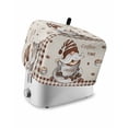 thumbnail image 1 of Coffee Gnomes Toaster Cover 2 Slice, Small Kitchen Appliance Covers, Brown Buffalo Plaid Check Farmhouse Toaster Oven Cover with Loop, Bread Machine Cover Polyester Dust Cover Protection, 1 of 4