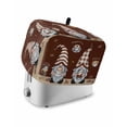 thumbnail image 1 of Coffee Gnomes Toaster Cover 2 Slice, Small Kitchen Appliance Covers, Coffee Beans Cups Brown Toaster Oven Cover with Loop, Bread Machine Cover Polyester Dust Cover Protection, 1 of 4